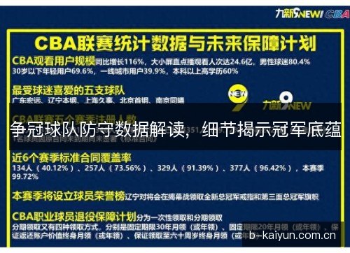 争冠球队防守数据解读，细节揭示冠军底蕴